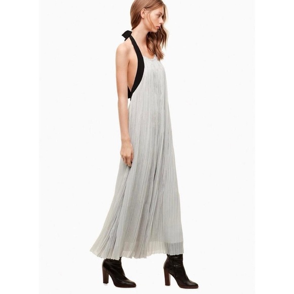 Aritzia le fou Wilfred Couvin Dress in Sea Salt/Black (light grey) Size XS - Picture 2 of 7